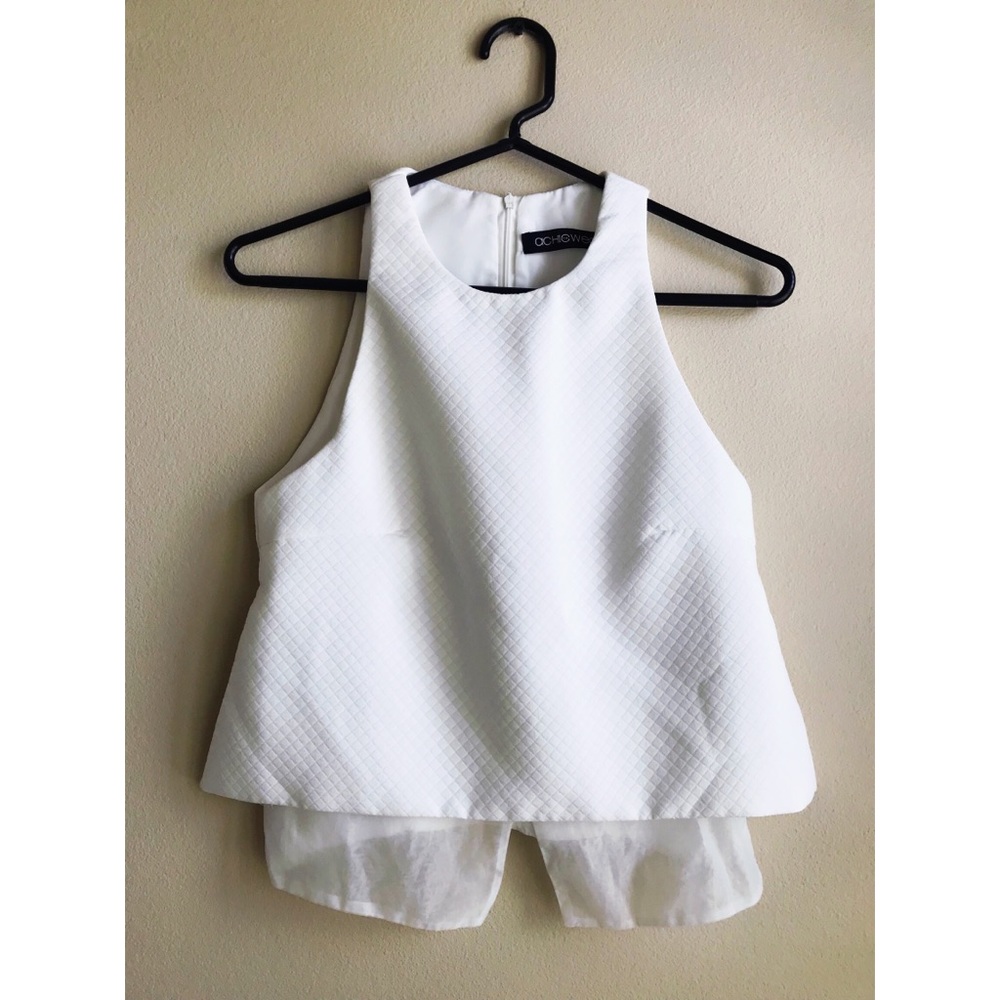 White two layers tank top
